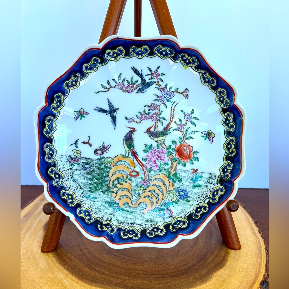 Decorative Plate/Jewelry/trinket dish Oriental Objects D'Art, Made in Macau. Vtg